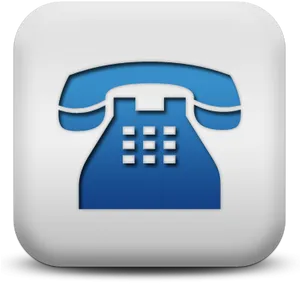 Phone App Icon Blueand White PNG Image