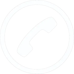 Phone Call Icon Blackand White PNG Image