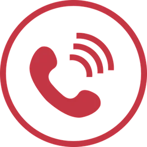 Phone Call Icon Redand Black PNG Image