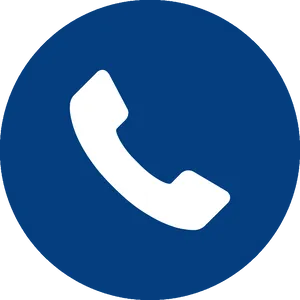 Phone Contact Icon Blue Background PNG Image