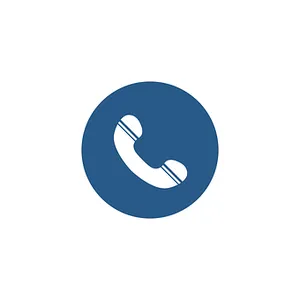 Phone Icon Blue Circle PNG Image