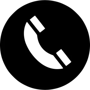 Phone Receiver Icon Black PNG Image