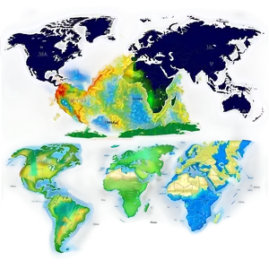 Physical World Map Vector Png 06262024 PNG Image