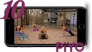 Pi Yo Aerobics Class Smartphone PNG Image