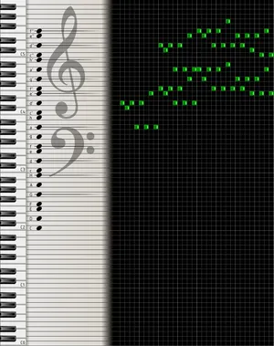 Piano Roll_ Music Notation_ Comparison PNG Image