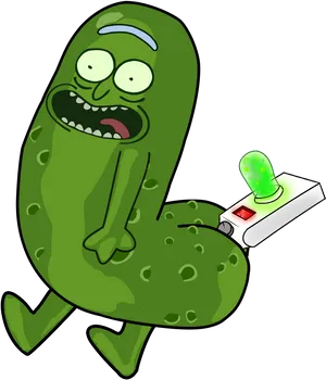 Pickle Rick Animated Character PNG Image