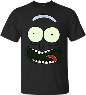 Pickle Rick Face T Shirt Graphic PNG Image