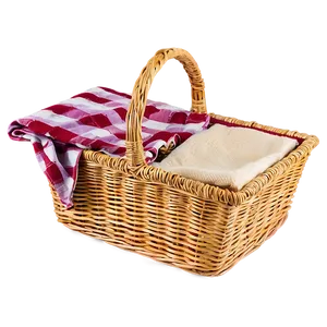 Picnic Blanket And Basket Set Png 06132024 PNG Image