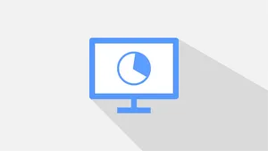 Pie Chart Iconon Monitor PNG Image