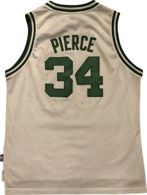 Pierce34 Basketball Jersey PNG Image