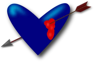 Pierced Heart Arrow PNG Image