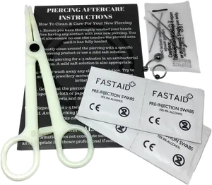 Piercing Aftercare Kitand Instructions PNG Image