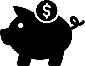 Piggy Bank Savings Icon PNG Image