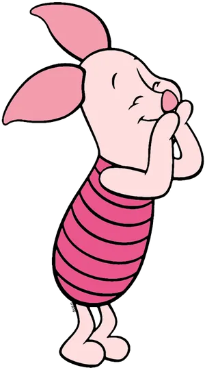 Piglet Character Smiling PNG Image