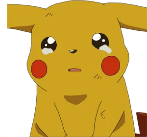 Pikachu_ Sad_ Expression PNG Image