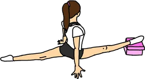 Pilates Split Stretch Illustration PNG