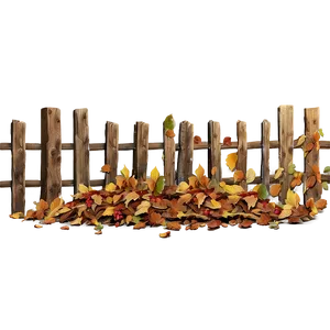 Pile Of Leaves By Fence Png Fct PNG Image