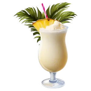 Pina Colada Cocktail Art Png Baf PNG Image