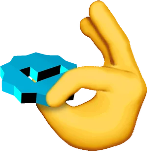 Pinching_ Hand_ Emoji_with_ Diamond PNG Image