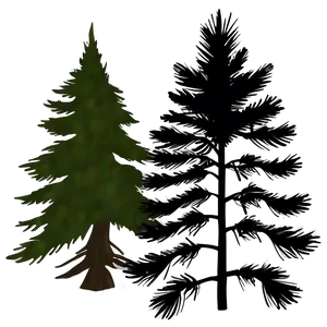 Pine Tree Silhouette Png Ffu64 PNG Image