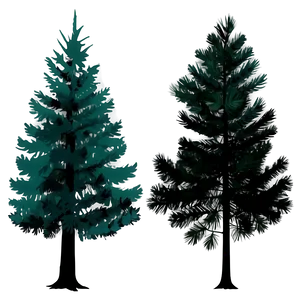 Pine Trees Silhouette Png Crv PNG Image