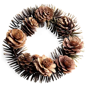 Pinecone Wreath Element Png 06132024 PNG Image