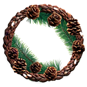 Pinecone Wreath Element Png 17 PNG Image