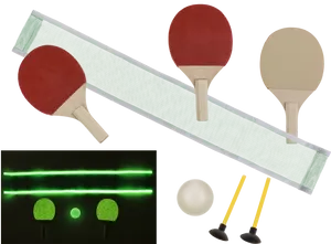 Ping Pong Equipmentand Glow Effect PNG Image