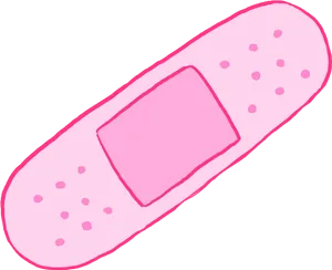 Pink Adhesive Bandage Graphic PNG Image