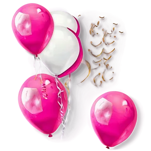 Pink And White Balloons Mix Png Ihv PNG Image