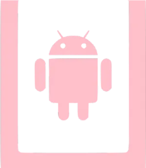 Pink Android Robot Graphic PNG Image