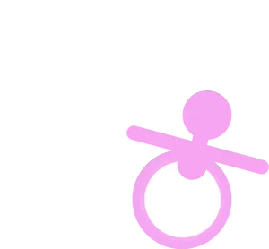 Pink Baby Pacifier Icon PNG Image