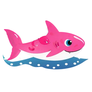 Pink Baby Shark Baby Shower Element Png Cda PNG Image