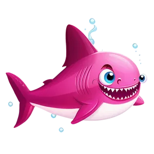 Pink Baby Shark Nursery Rhyme Illustration Png Ceu29 PNG Image