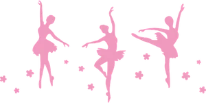 Pink_ Ballet_ Dancers_ Silhouettes PNG Image