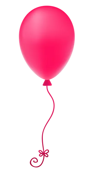 Pink Balloon Floating Graphic PNG Image