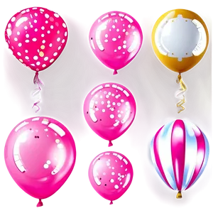 Pink Balloons Bright And Beautiful Png 06122024 PNG Image