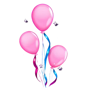 Pink Balloons Celebration Background Png 06122024 PNG Image