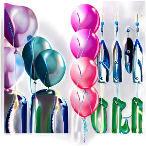 Pink Balloons Cheerful Arrangement Png Ciu99 PNG Image