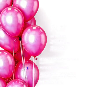 Pink Balloons Cheerful Arrangement Png Snc PNG Image