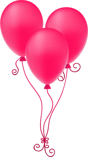 Pink Balloons Transparent Background PNG Image