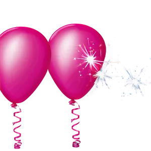 Pink Balloons With Sparkles Png 06122024 PNG Image