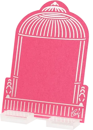 Pink Birdcage Cutout Graphic PNG Image