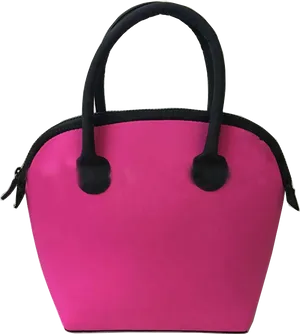 Pink Black Designer Handbag PNG Image