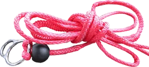 Pink Braided Ropewith Loopand Metal Hooks PNG Image