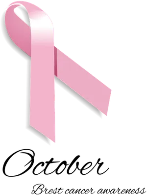 Pink Breast Cancer Awareness Ribbon PNG Image