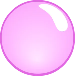 Pink Bubble Illustration PNG Image