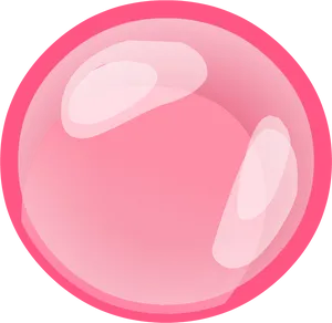 Pink Bubble Illustration PNG Image