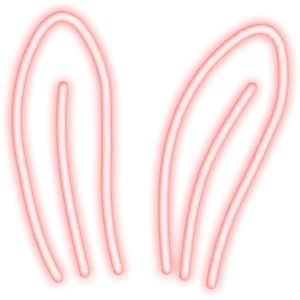 Pink Bunny Ears Graphic PNG Image