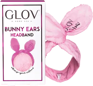 Pink Bunny Ears Headband Packaging PNG Image